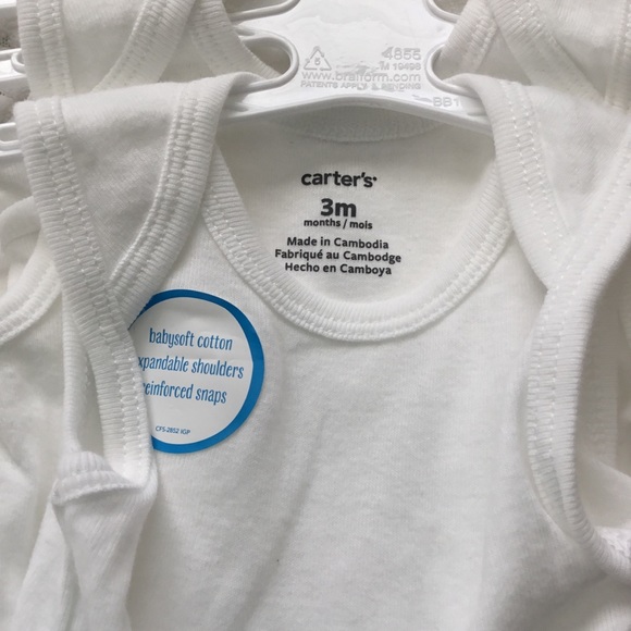 CARTER’S 5 Piece SLEEVELESS ONESIE NWT 3 month - Picture 2 of 3